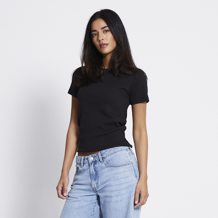 Rib tee "Alvia Rib Top"